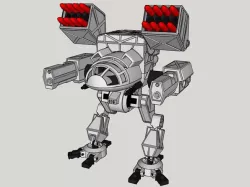 Mad Cat MKII BattleMech with Support