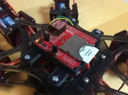 Mounting for Sparkfun's electric imp arduino shield on arcrobotics' Hexy
