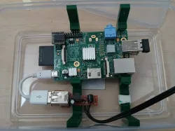 Raspberry Pi Tupperware standoff.