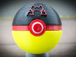 Team Magma Pokeball, with magnetic clasp