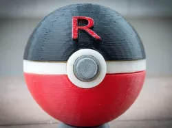 Team Rocket Rocketball Pokeball, with magnetic clasp