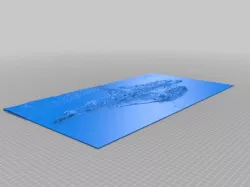 Topographical model of The Isle of Wight, UK