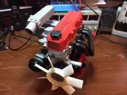 Toyota 4 Cylinder Engine 22RE, Complete working model