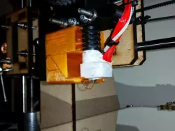 Updated fan cooler for J head / hot end - modified to cool the print essential for PLA (uses 40mm sq. fan)