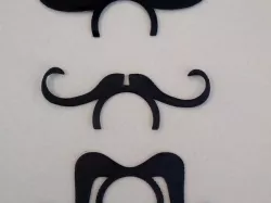 Various beer bottle moustaches