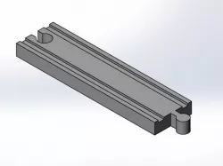 Wood Train track straight piece