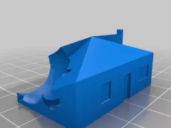 WW1 shelled house