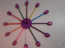 3D Printed Wall clock with lots of colors.