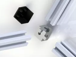Aluminium profile 2020 6mm plug for 3 profiles and cover