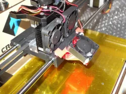 Cooling fan hanger for FlashForge Creator 3D printer