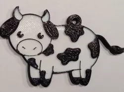 Cow Keychain