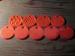Infill density sample cookies - Honeycomb