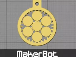 Key Fob / 3D Demo Print - Interlocking rotating gears