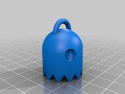 Pacman ghost keychain