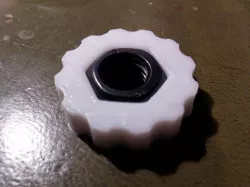 Parametric knurled hex nut holder