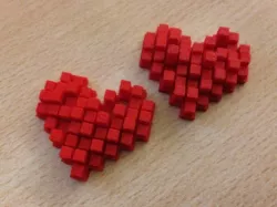 Pixelated Heart Pendant