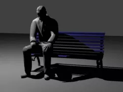Sad Man Sitting