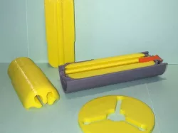 Solid Rocket Motor Cutaway and Grain