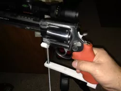 tripod mount pistol shelf with integrated 1/4-20 nuts