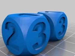 Two Number Dice, Standard Size (16mm)