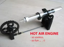 3D printed marble Stirling engine
