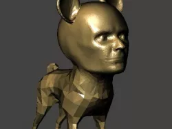 Human face dog