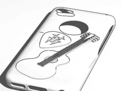 iPhone 5c Case with Guitar and Pick
