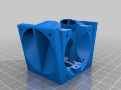 Mini Kossel j-head mount with 40mm PEEK fan and dual 40mm layer fans