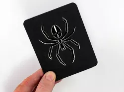 Spidercard Carton lasercut 3D shadow effect