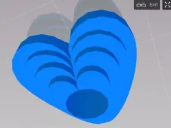 Staggered Heart Charm