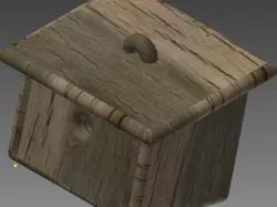 Birdhouse Keychain