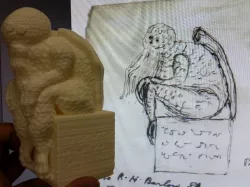 Cthulhu Statuette (with Mysterious Writings Added)