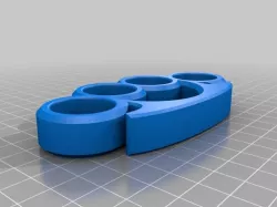 Full size plastic knuckles keychain