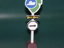 Jurassic Park East Dock Sign With Spinning Arrow