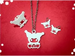 Kuromi  accessories (Necklace,Earrings,Ring)