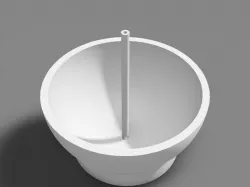 Plastic bowl w/straw
