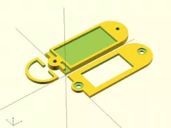 plastic tag and/or keychain