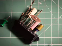 Small pinboard dremel tool holder