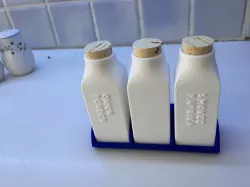 Spice Rack and Bottles