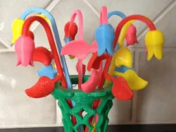 Spring flowers with vase
