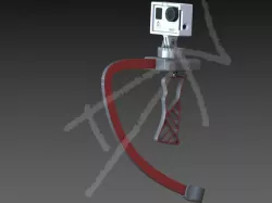 3dprinted steadicam for gopro, actioncam and iphone