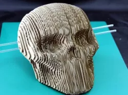 Corrugated Skull - Carton  Laser cutting