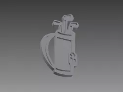 Golf Bag Keychain