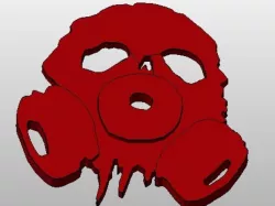 Skull Gas Mask Keychain from Shattered RPG