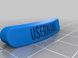 Steel series Rival Nameplate with engraved username