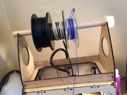 a lasercut top mount spooler