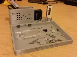 Desktop work tray for bits & bobs.