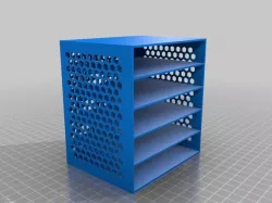 drawer box with hex pattern sides
