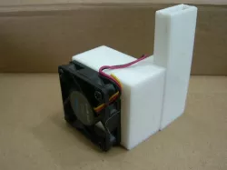 For the UP3D Mini. Injector stepper motor cooler for PLA filament use.
