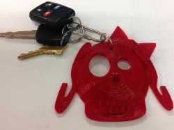 Girly Skull Keychain